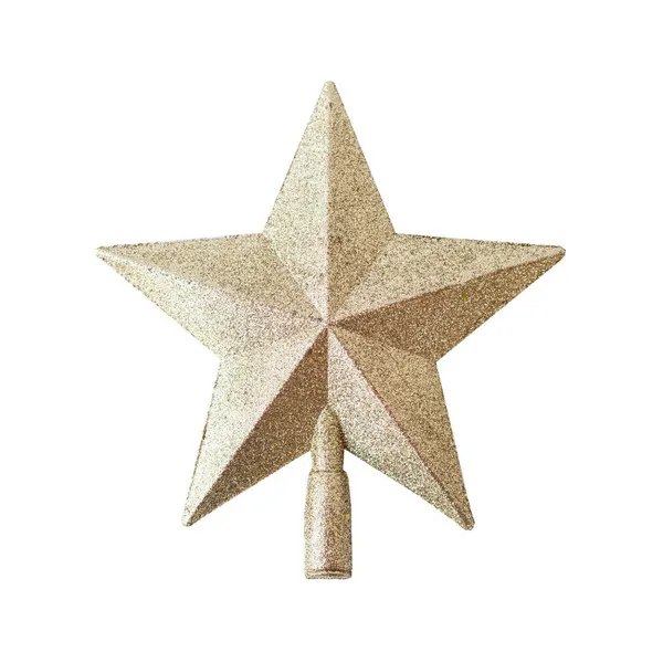 Estrella Puntal Dorado 15cm Para Arbol De Navidad 