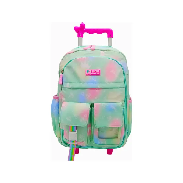 Mochila Para Nena Carrito 17'' Escolares Carro Con Ruedas