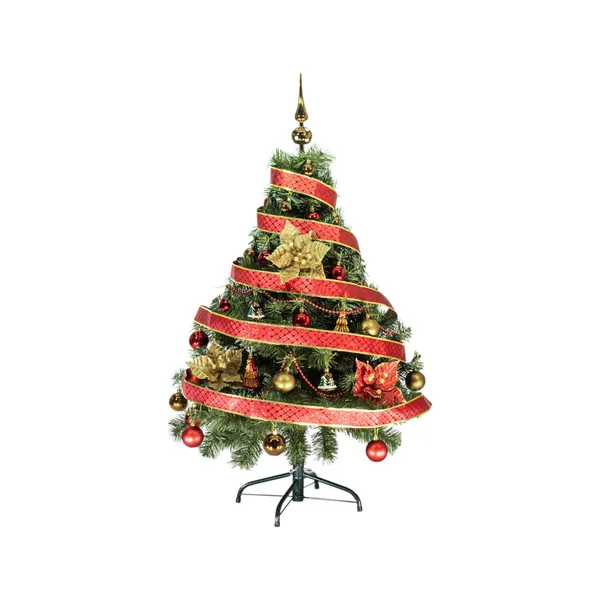Arbol Navidad Tronador 1,20mts + Kit 30 Rojo Oro Cybermonday