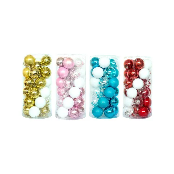 Adornos De Navidad Esferas Navideñas 6cm X30 Bolas