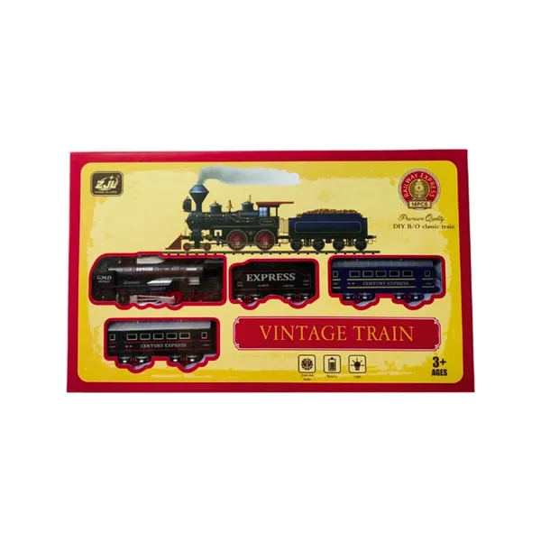 Pista De Tren Clasico Con Luz Y Vias Locomotora Juguete