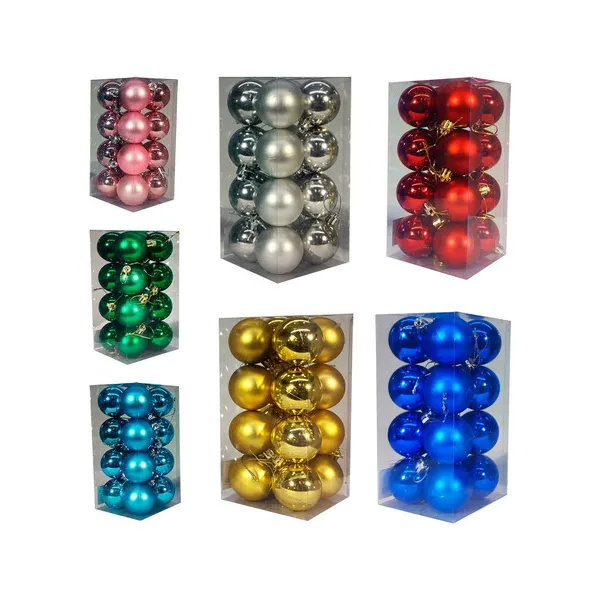 Adornos Navideños Set Bolas De Navidad 4cm X16 Unidades