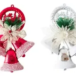 Campanas Navidad X3 28cm Deco Navideña Adorno Para Arbol