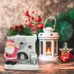 Adorno Navidad Papa Noel Ceramica C/ Luz Decoracion Navideña