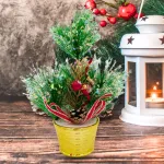 Arbolito De Navidad Decoracion Navideña Pino 20cm Adornos