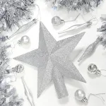 Estrella Puntal Dorado 25cm Para Arbol De Navidad 