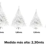 Árbol De Navidad Blanco Montañes Deluxe 1.5mts + Kit Rosa