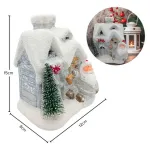 Adorno Navidad Casita Ceramica C/ Luz Decoracion Navideña