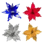 Flor 25cm Azul Arbol De Navidad Adornos Decoracion