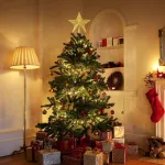 Estrella Puntal Dorado 25cm Para Arbol De Navidad 