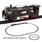 Pista De Tren Clasico Con Luz Y Vias Locomotora Juguete