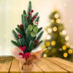 Arbol De Navidad Mini Pino Navideño De Mesa Decorado 40cm