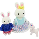 Casita De Conejos Familia Set Con Accesorios Juego Tobogan