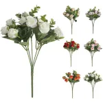 Ramo De Rosas Flores Artificiales Decoracion X1