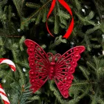Adornos Navideños Mariposas Arbolito De Navidad 6cm X4