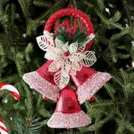 Campanas Navidad X3 28cm Deco Navideña Adorno Para Arbol