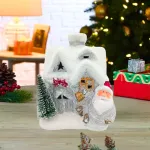 Adorno Navidad Casita Ceramica C/ Luz Decoracion Navideña