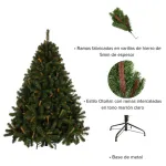 Árbol De Navidad Alpino 1.5mts Base Metálica
