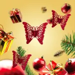 Adornos Navideños Mariposas Arbolito De Navidad 6cm X4