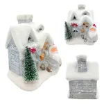 Adorno Navidad Casita Ceramica C/ Luz Decoracion Navideña