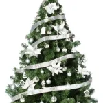 Arbolito Navidad Montañes Deluxe 2,10mts + Decoración Plata