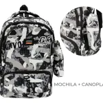 Mochila Urbana Escolar Porta Notebook Impermeable + Canopla