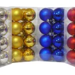 Adornos Navideños Set Bolas De Navidad 4cm X80 Unidades