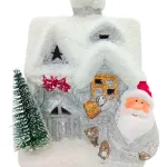 Adorno Navidad Casita Ceramica C/ Luz Decoracion Navideña