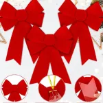 Moño Navidad 30cm Adornos Navideños Decoración Para El Arbol