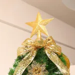 Estrella Puntal Dorado 15cm Para Arbol De Navidad 