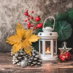 Flor 25cm Plata Arbol De Navidad Adornos Decoracion X4u