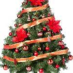 Arbol Navidad Montañes Deluxe 1.30mts Con Adornos Rojo