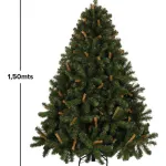 Árbol De Navidad Alpino 1.5mts Base Metálica
