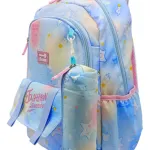 Mochila Carrito Escolar 17'' Set Carro Con Ruedas + Canopla