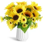 Ramo Girasol Flores Artificiales 30cm Decoracion