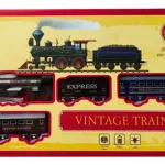 Pista De Tren Clasico Con Luz Y Vias Locomotora Juguete