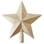 Estrella Puntal Dorado 25cm Para Arbol De Navidad 