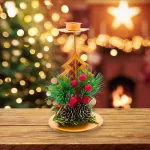 Candelabro Porta Velas Metalicos Decorativos Navidad 15cm 