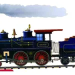 Pista De Tren Clasico Con Luz Y Vias Locomotora Juguete