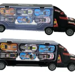 Camión Porta Autos Valija + 6 Autos De Carrera A Fricción