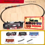 Pista De Tren Clasico Con Luz Y Vias Locomotora Juguete