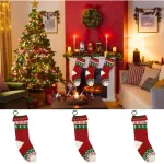 Botas Navideñas Xl Tejidas Decoracion Navidad Adorno X1