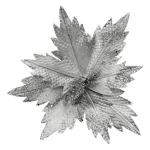 Flor 25cm Plata Arbol De Navidad Adornos Decoracion X4u