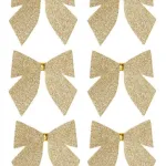 Moños Navidad Pack X6 Adornos Navideños Decoración Arbol