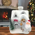 Adorno Navidad Casita Ceramica C/ Luz Decoracion Navideña