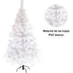Arbol Navidad Blanco Tronador De Lujo 1.50mts Base Metálica
