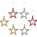 Adornos Navideños Estrellas Para Arbolito De Navidad 5cm X8u