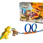 Pista De Autos Dinosaurio Lanzador T-rex Juguete Carrera