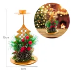 Candelabro Porta Velas Metalicos Decorativos Navidad 15cm 