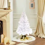 Arbol Navidad Blanco Tronador De Lujo 1.50mts Base Metálica